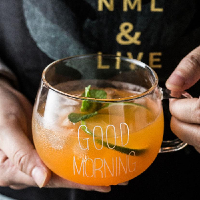 Cana sticla borosilicata GOOD MORNING, 350ml [4]
