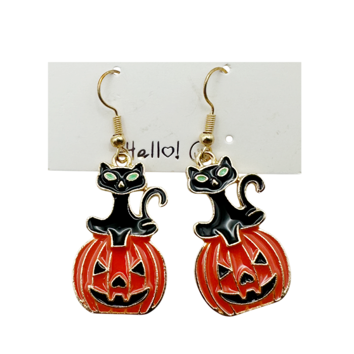 Cercei cu pisica si dovleac HALLOWEEN [1]