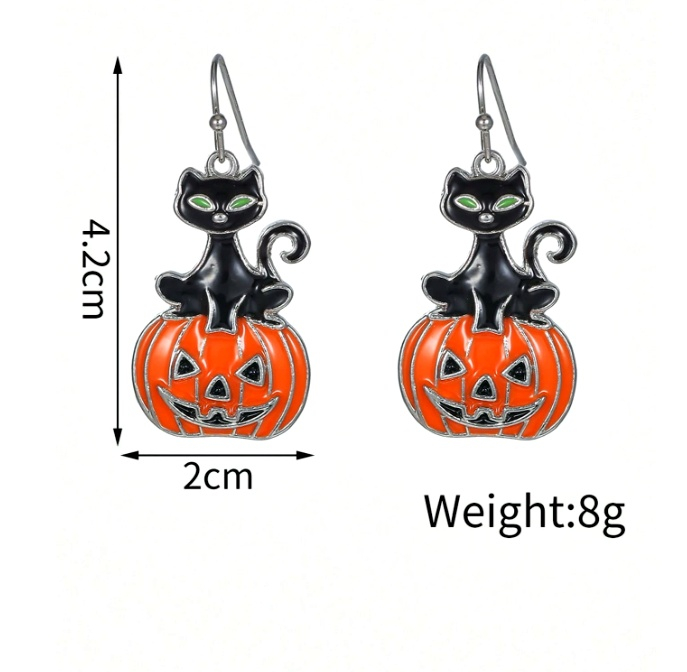 Cercei cu Pisica si Dovleac HALLOWEEN MOOD [2]