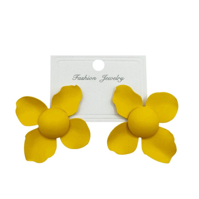 Cercei design floral JESSICA, Galben [1]