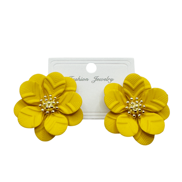 Cercei design floral AMANDA, Galben [1]