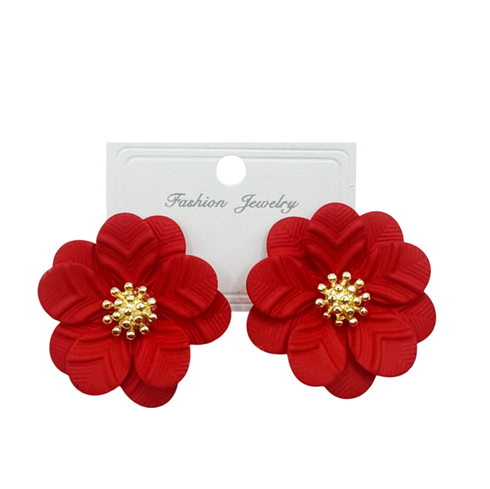 Cercei design floral AMANDA, Rosu [1]