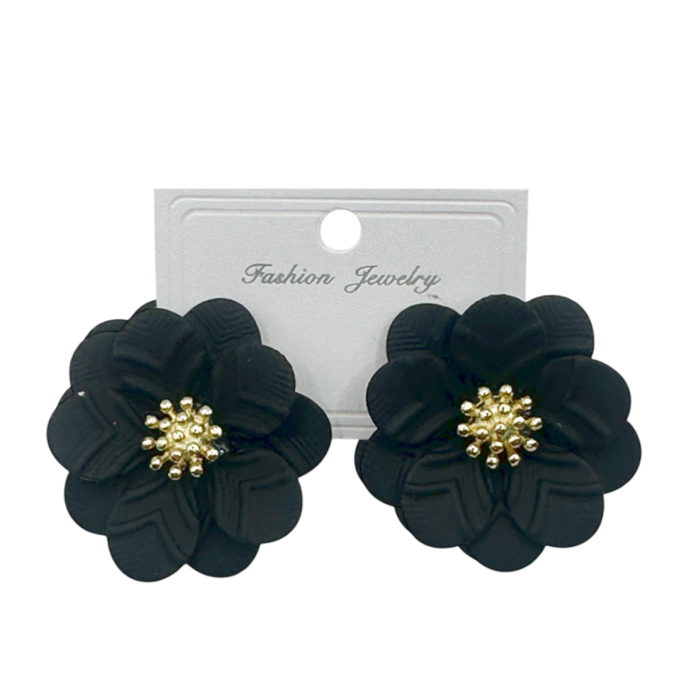 Cercei design floral AMANDA, Negru [1]