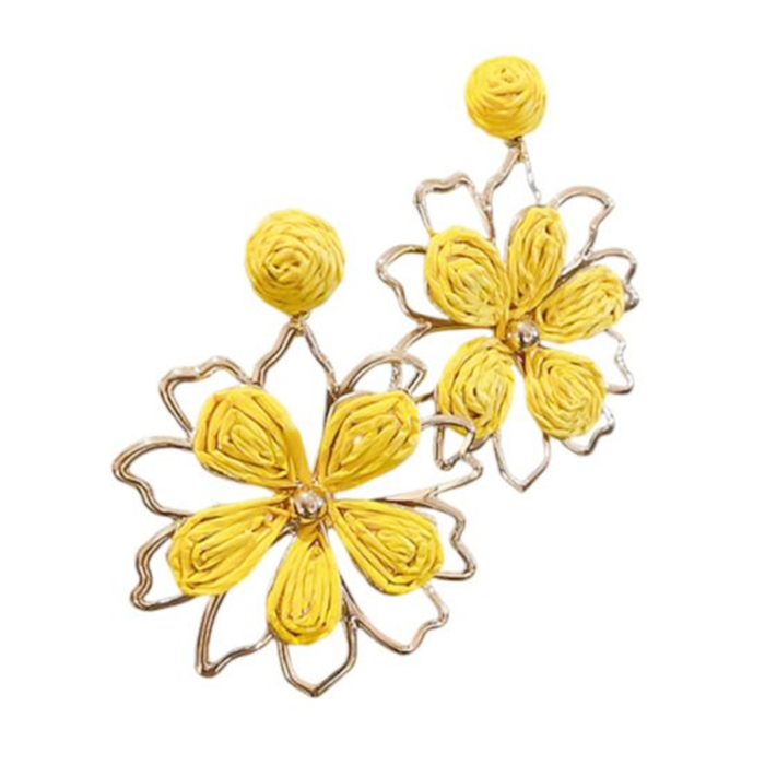 Cercei design floral MAGGY, Galben [1]