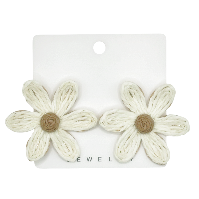 Cercei design floral VALERIE, Alb [1]