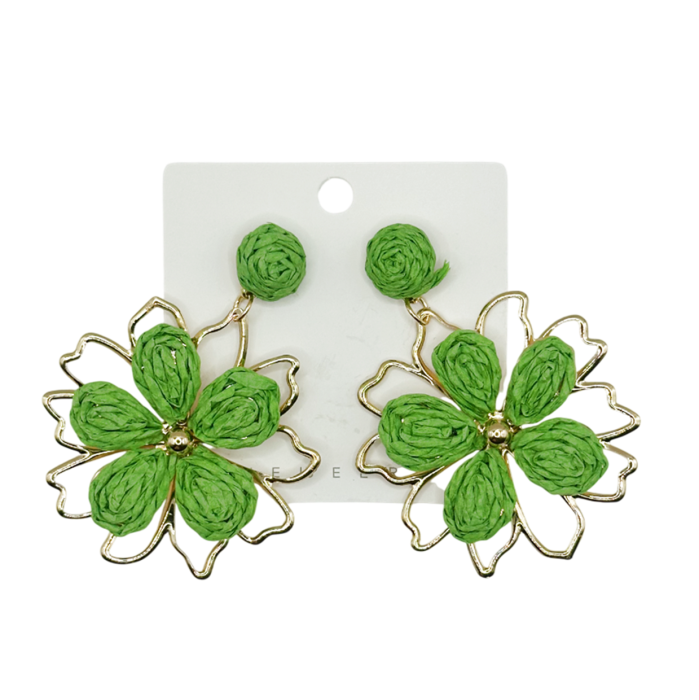 Cercei design floral MAGGY, Verde [1]