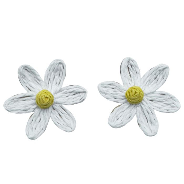 Cercei floare albi VALERIE [3]