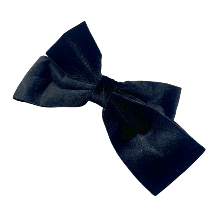 Clama de par eleganta VELVET din catifea, Negru, 20x10cm [3]