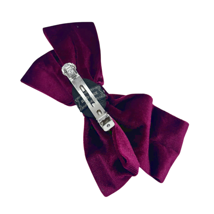 Clama de par eleganta VELVET din catifea burgundy [2]