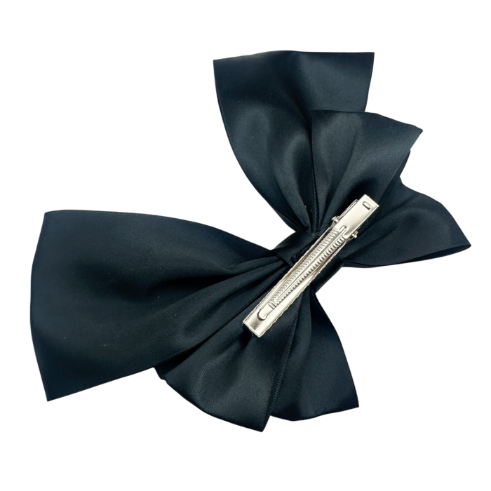 Clama de par JULIETTE - Funda eleganta neagra din satin [2]