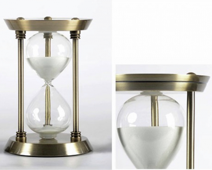 Clepsidra metal DELUXE HOURGLASS, 30 minute, Auriu [2]