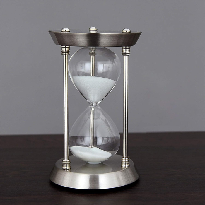 Clepsidra Metalica Eleganta LUXURY – 15 Minute, Argintiu [2]