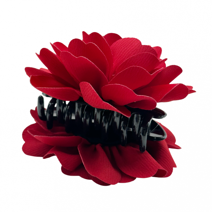 Cleste de Par Floare MARISSA, Rosu inchis [3]