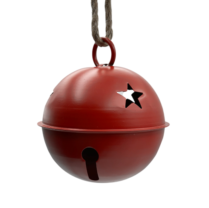 Clopotel - Glob metalic decorativ JOY, Rosu, 14cm [1]