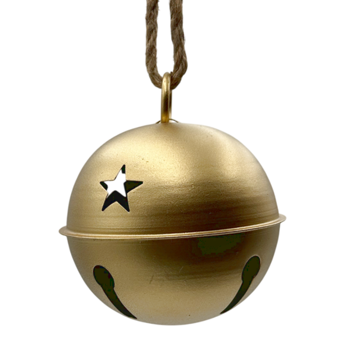 Clopotel - Glob metalic decorativ JOY, Auriu, 14cm [1]