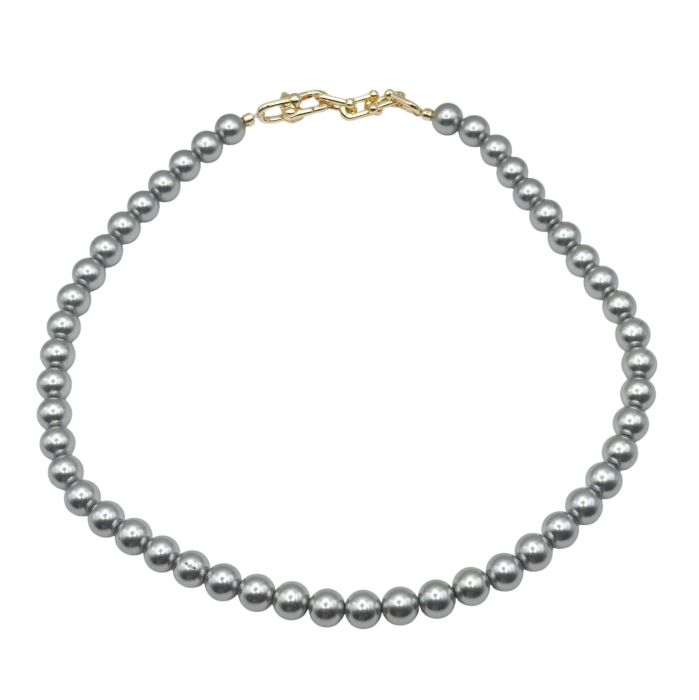Colier choker elegant cu perle gri ECLAT [2]