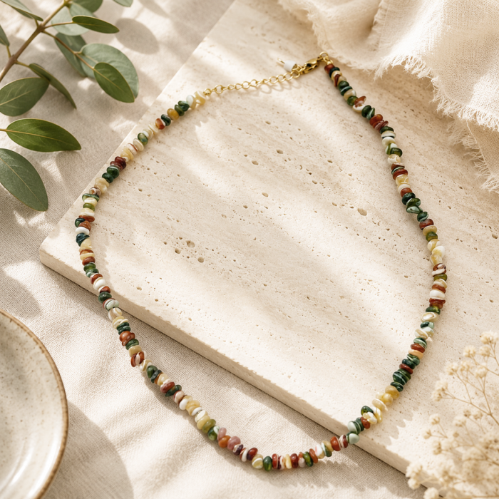 Colier cu pietre naturale si scoici TERRA MOSAIC [2]