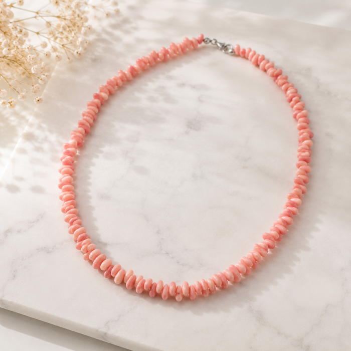 Colier din coral RIVIERA - Roz somon [2]