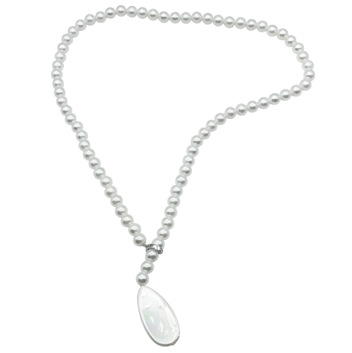 Colier elegant cu perle si pandantiv sidefat PEARL DROP [2]