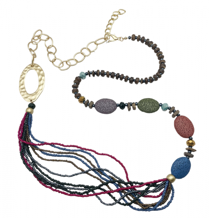 Colier lung cu margele CARMELLA, Multicolor [2]