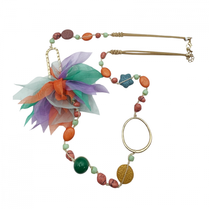 Colier lung cu floare CAROLINA, Multicolor [1]