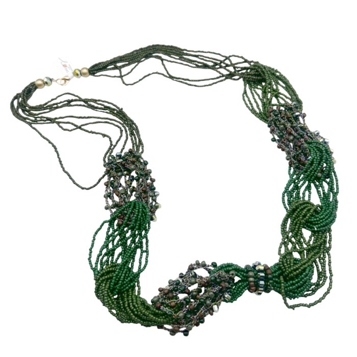 Colier lung cu margele MYRA, Verde [1]