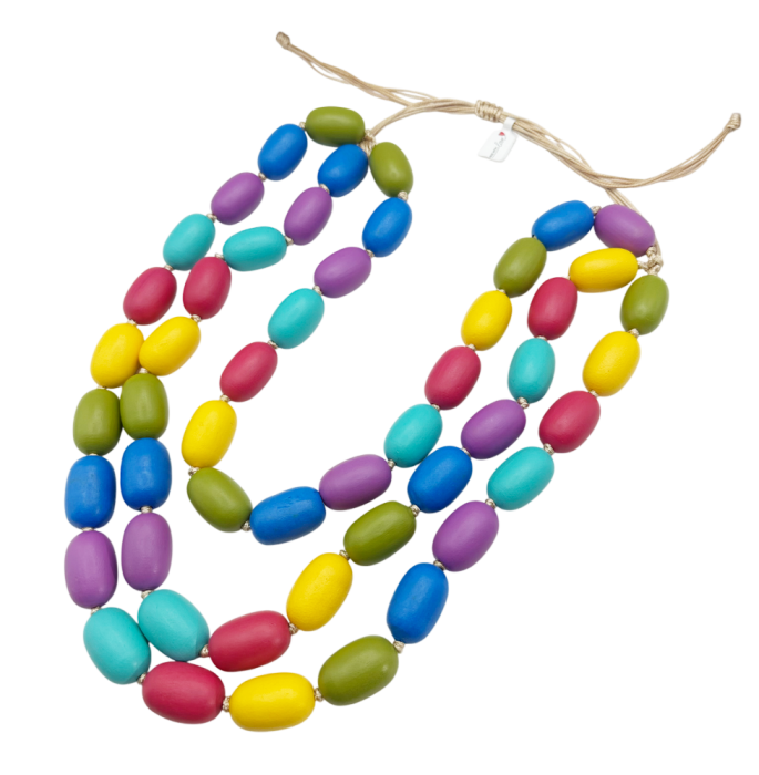 Colier lung din lemn KLARA, Multicolor [1]