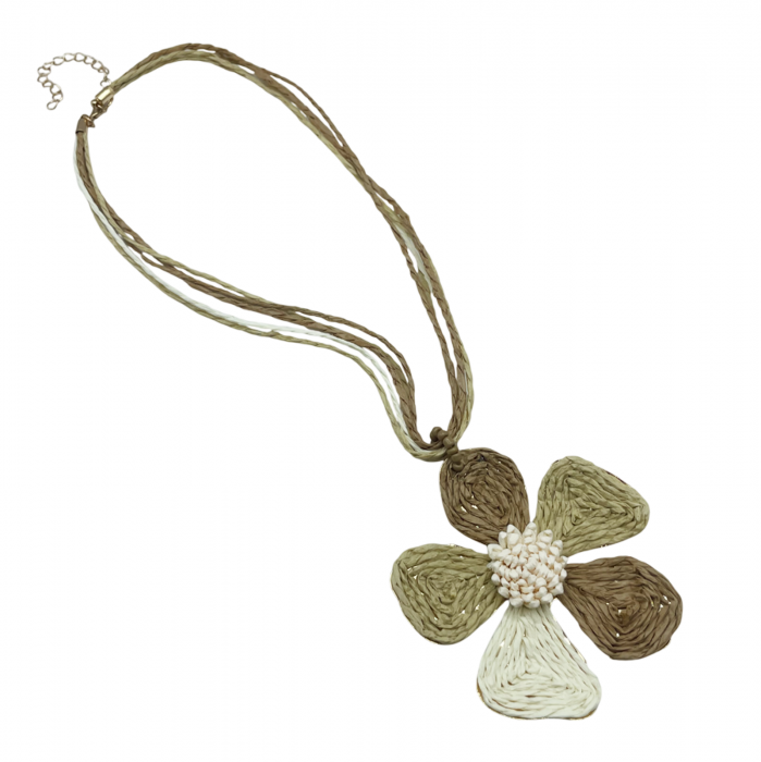 Colier scurt cu floare LOUANNE, Maro [1]