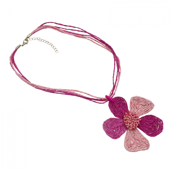 Colier scurt cu floare LOUANNE, Roz [1]