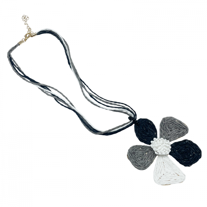 Colier scurt cu floare LOUANNE, Negru [1]