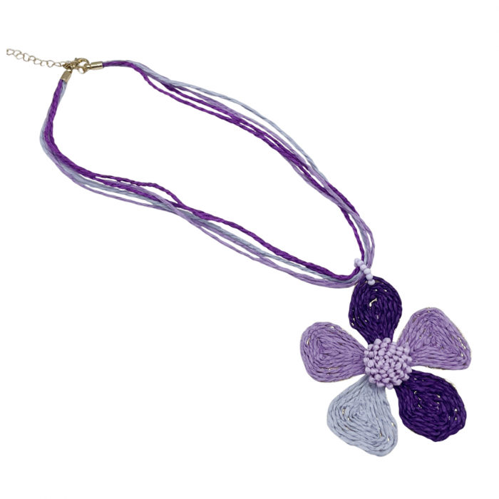 Colier scurt cu floare LOUANNE, Mov [1]