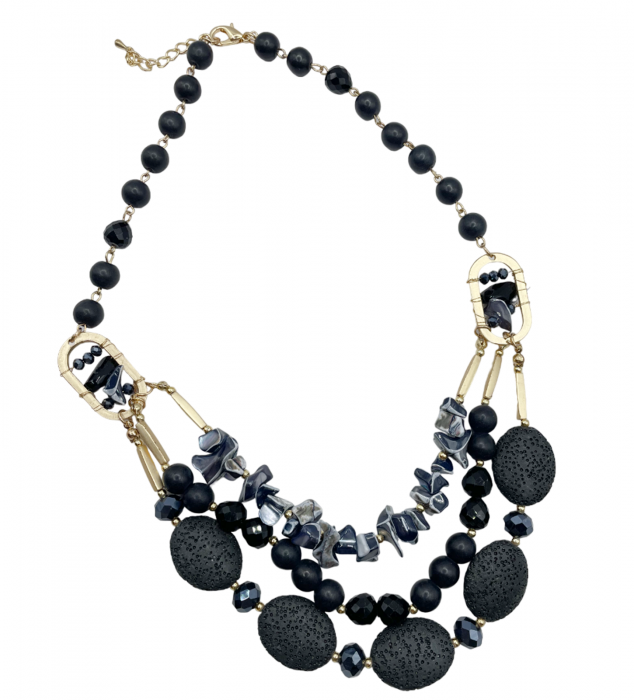 Colier scurt Astrid, Negru [3]