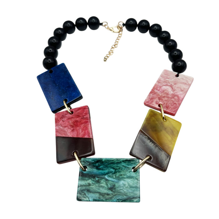 Colier statement cu margele STELLA, Multicolor [1]
