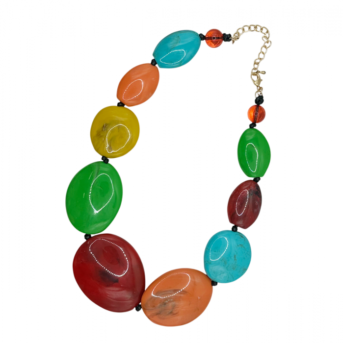 Colier statement cu margele ZADE, Multicolor [1]