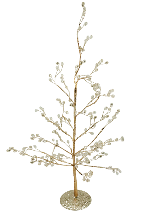 Copac decorativ cu cristale auriu GLAM [1]