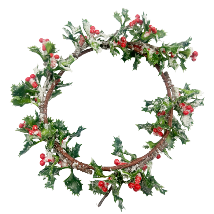 Coronita Craciun cu frunze ilex ninse LEXY, 12cm [1]