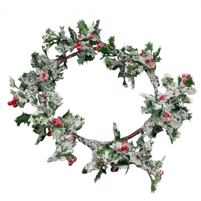 Coronita Craciun cu frunze ilex ninse LEXY, 12cm [1]