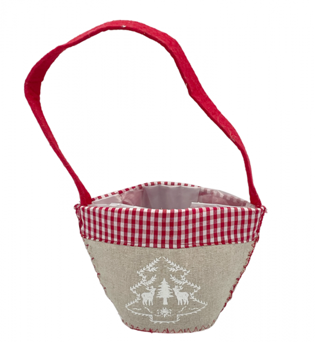 Cos decorativ Craciun MERRY, 8x14cm [1]