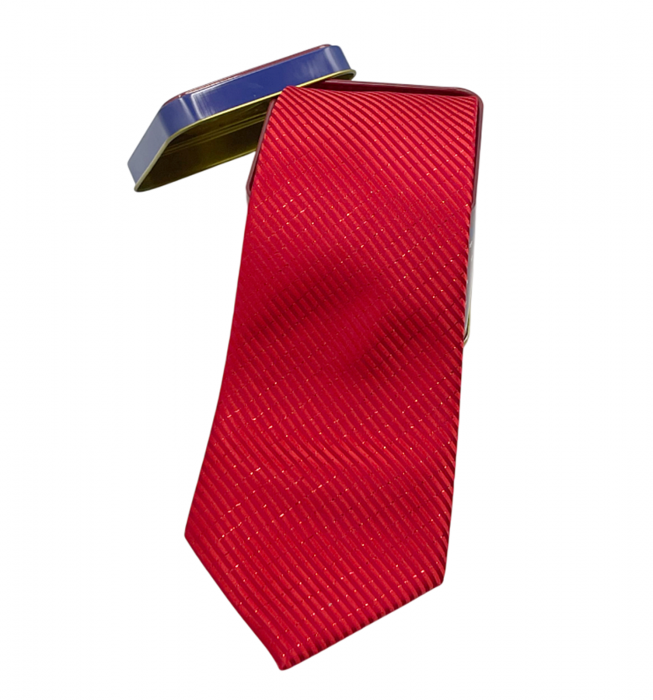 Cravata CHRISTMAS TIME in cutie metal, Rosu [2]