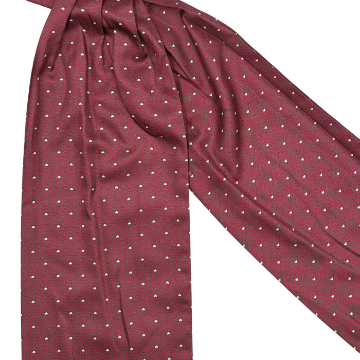 Cravata matase ASCOT HEARTS, Bordo [2]