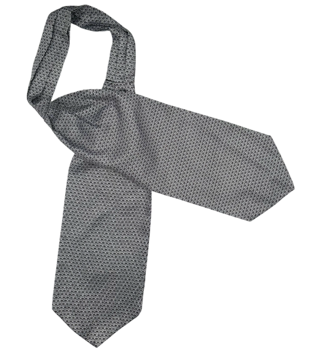 Cravata matase ASCOT ROLAND, Negru/ Alb [3]