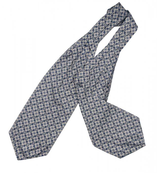 Cravata matase ASCOT ARTHUR, Bej/ Bleumarin [2]