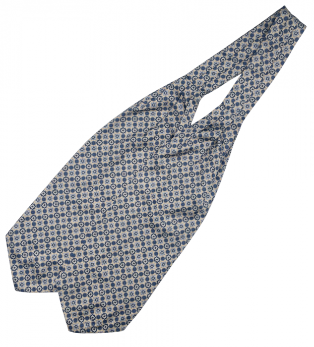 Cravata matase ASCOT ARTHUR, Bej/ Bleumarin [1]
