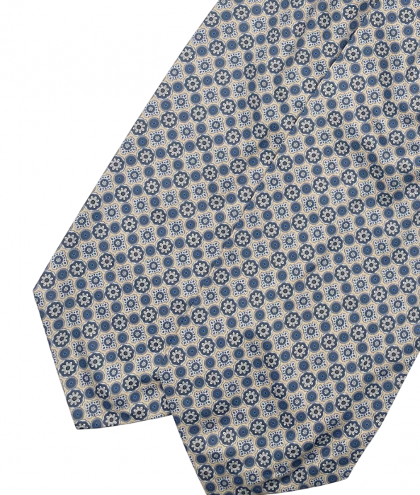 Cravata matase ASCOT ARTHUR, Bej/ Bleumarin [3]
