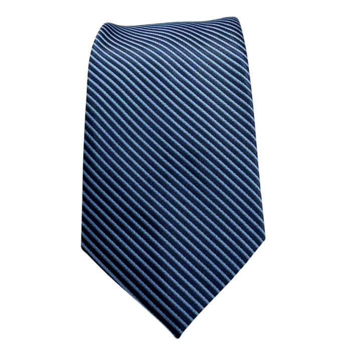 Cravată Bleumarin cu Dungi Subtile – Model Elegant & Versatil [2]