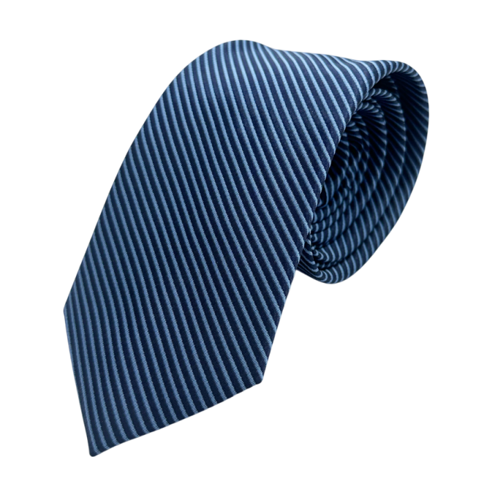 Cravată Bleumarin cu Dungi Subtile – Model Elegant & Versatil [1]