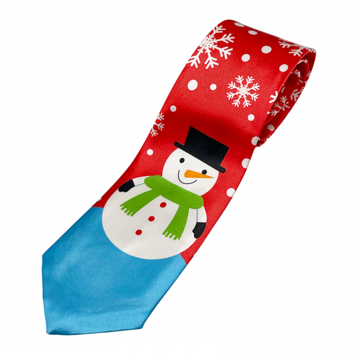 Cravata SNOWMAN in cutie metal, Rosu [1]