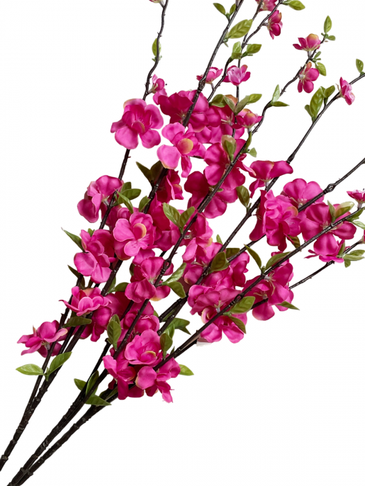 Crenguta cu flori artificiale BLOSSOM, Fucsia, 50cm [4]