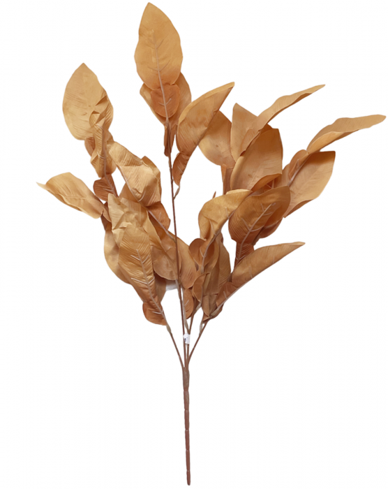Creanga cu frunze artificiale CHARM, Maro aramiu, 50cm [1]