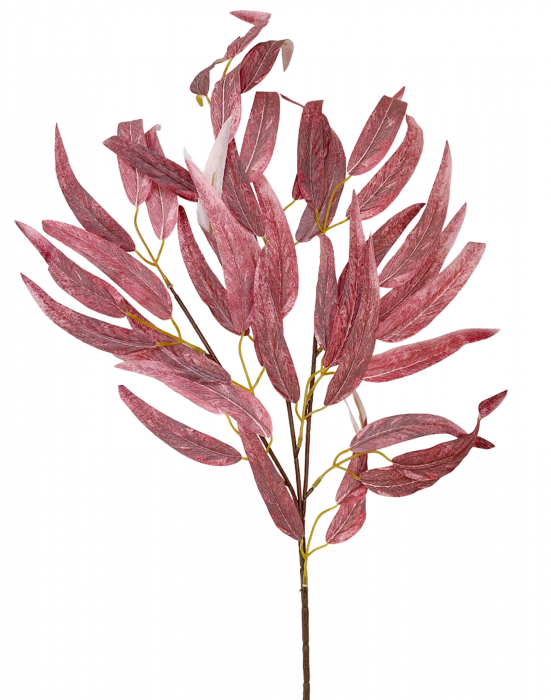 Creanga cu frunze artificiale WILLOW, Roz aramiu, 63cm [2]